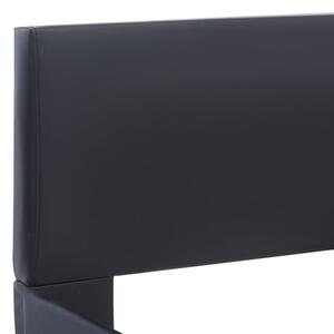 VidaXL fekete LED-es műbőr ágykeret 120 x 200 cm