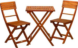 STILISTA Kerti bisztró készlet 2 szék + asztal fa