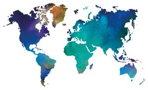 Tapéta világtérkép akvarell fekete
