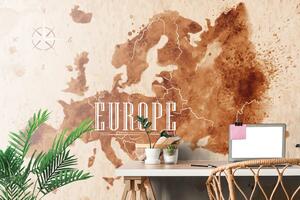 Öntapadó tapéta retro Európa térkép