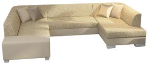 HAVANIS ágyazható U alakú ülőgarnitúra, 320x73x167/207 cm, berlin 03/soft 033 beige, jobbos