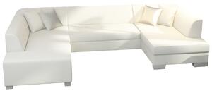 HAVANIS ágyazható U alakú ülőgarnitúra, 320x73x167/207 cm, soft 017 white, jobbos