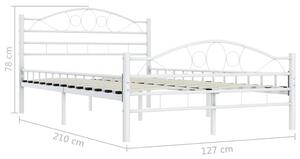 VidaXL fehér fém ágykeret 120 x 200 cm