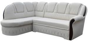 QUEEN ágyazható ülőgarnitúra, 250x105x180 cm, soft 017 white, balos
