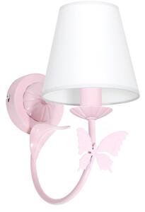 Luminex BUTTERFLY gyerek fali lámpa 1xE14/60W rózsaszín LU5595