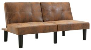 VidaXL kétszemélyes barna művelúr kanapé