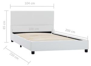 VidaXL fehér műbőr ágykeret 100 x 200 cm