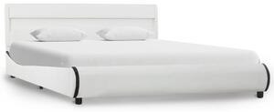 VidaXL fehér LED-es műbőr ágykeret 160 x 200 cm