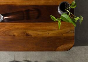 Massziv24 - MONTREAL Dohányzóasztal 70x70 cm, barna, paliszander