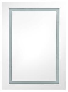 VidaXL tükrös fürdőszobaszekrény LED világítással 50 x 13 x 70 cm