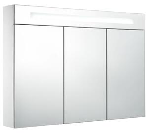 VidaXL tükrös fürdőszobaszekrény LED világítással 88 x 13 x 62 cm