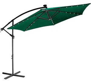 STILISTA Kerti napernyő fogantyúval LED 3 m zöld