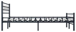 VidaXL fekete acél ágykeret 120 x 200 cm