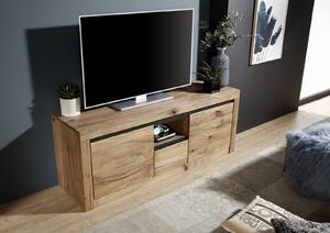 Massziv24 - VEVEY TV asztal 155x60 cm, sötétbarna, tölgy