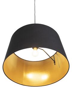 Függesztett lámpa pamut árnyalatú feketével, arannyal 50 cm - Combi