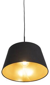 Függesztett lámpa pamut árnyalatú fekete arannyal 32 cm - Combi
