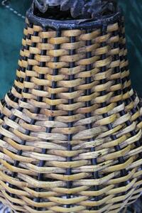 Barna dekoratív rattan váza 43cm
