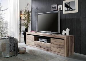 Massziv24 - VEVEY TV asztal 202x55 cm, világosbarna, tölgyfa