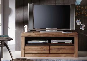 VEVEY TV asztal 115x49 cm, sötétbarna, tölgyfa