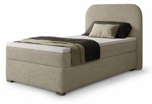 GAVIN kárpitozott boxspring ágy 90x200 - bézs