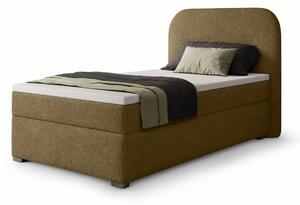 GAVIN kárpitozott boxspring ágy 90x200 - barna