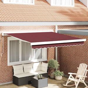 Burgundi vörös kézzel kihúzható napellenző 300 x 250 cm