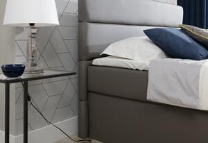 BASILIO kárpitozott ágy, LED világítással, 160x200 cm, sawana 21