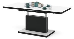 PRESTIGE ASTON fehér+fekete, összecsukható és kihajtható asztal