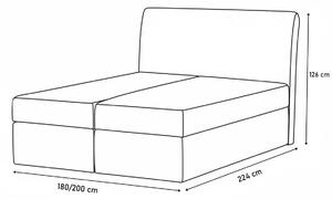 VINCENZO kárpitozott ágy, 160x200 cm, soft 17