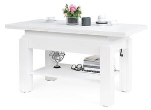 BRAVO, fehér, összecsukható és kihajtható asztal