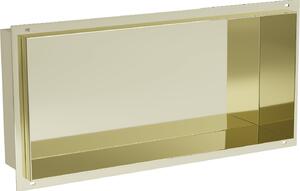 Mexen X-Wall-NR, falra szerelhető polc gallér nélkül 45 x 20 cm, fényes arany, 1951452010
