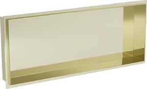 Mexen X-Wall-NR, falra szerelhető polc gallér nélkül 75 x 30 cm, arany fényes, 1951753010