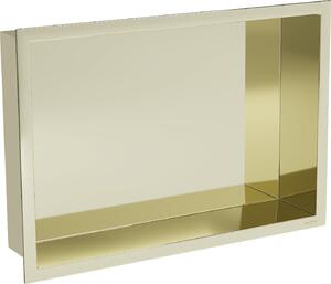 Mexen X-Wall-R, falra szerelhető polc gallérral 45 x 30 cm, arany fényes, 1950453010