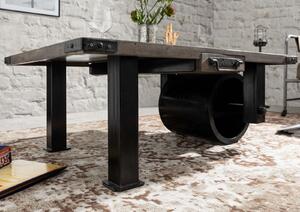 Massziv24 - IRON Dohányzóasztal 110x80 cm, mangó, szürke