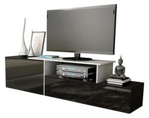 MEBLINE Függesztett TV szekrény 3C fekete / fehér
