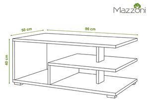 LINK beton (szürke) / fehér, dohányzóasztal