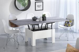 OSLO, beton/fehér, dohányzóasztal