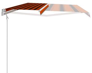 VidaXL narancssárga és barna automata napellenző 450 x 300 cm