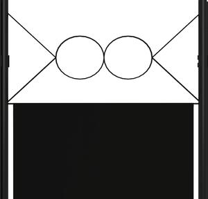VidaXL fekete 3 paneles paraván 120 x 180 cm