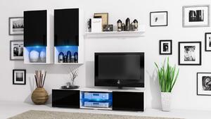 MEBLINE Living Room Set DECO White / Black Gloss