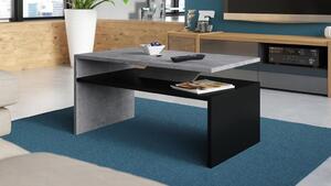 Mazzoni PRIMA beton / fekete, dohányzóasztal