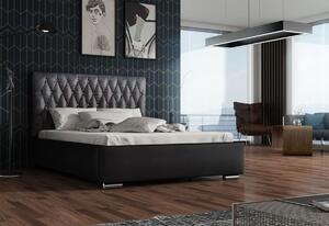 SIENA kárpitozott ágy + ágyrács + matrac, siena 05 kristállyal/dolaro 08, 140x200 cm