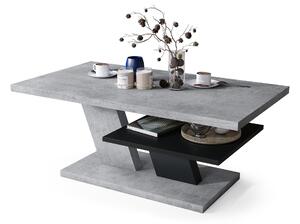CLIFF MAT beton / fekete, dohányzóasztal