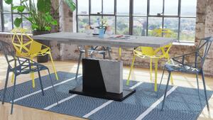 Mazzoni GRAND NOIR beton / fekete, dohányzóasztal, kihajtható