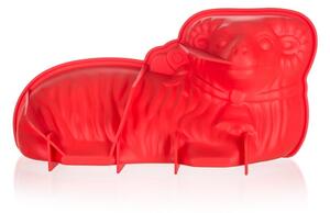 CULINARIA Bárány szilikon sütőforma, Banquet, piros, 30 x 16 x 9,5 cm