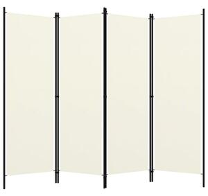 VidaXL krémfehér 4 paneles paraván 200 x 180 cm