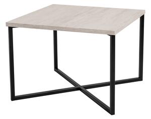 MEBLINE Asztal PRATO Fehér tölgy / Fekete