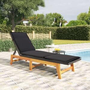 VidaXL Napozóágy - Akácfa és Polyrattan - 200cm