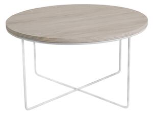 MEBLINE Asztal BARI Fehér tölgy / Fehér