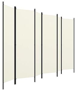 VidaXL krémfehér 6 paneles paraván 300 x 180 cm